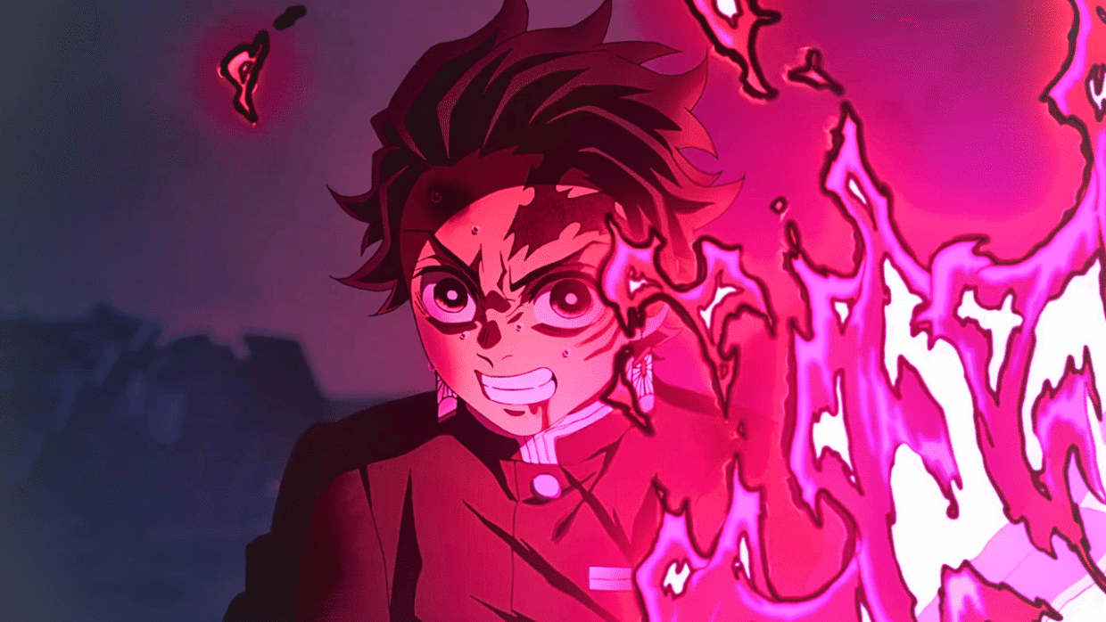 tanjiro saison finale demon slayer 17 septembre tenant un sable enflammé à la main