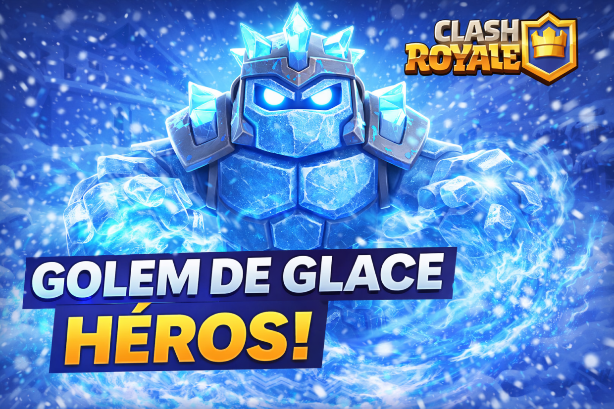 héros golem de glace clash royale