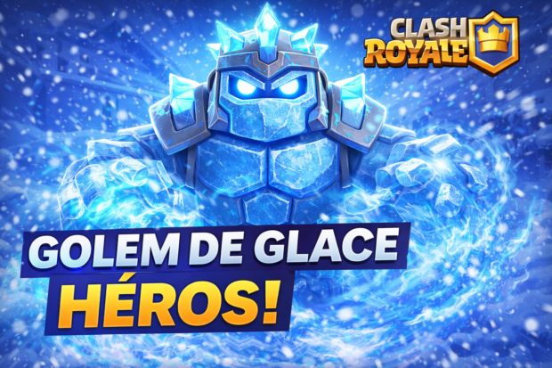 héros golem de glace clash royale