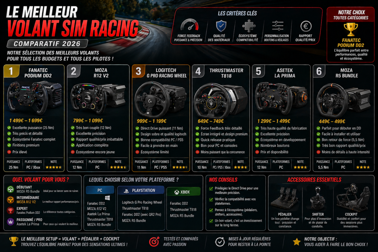 meilleur volant sim racing