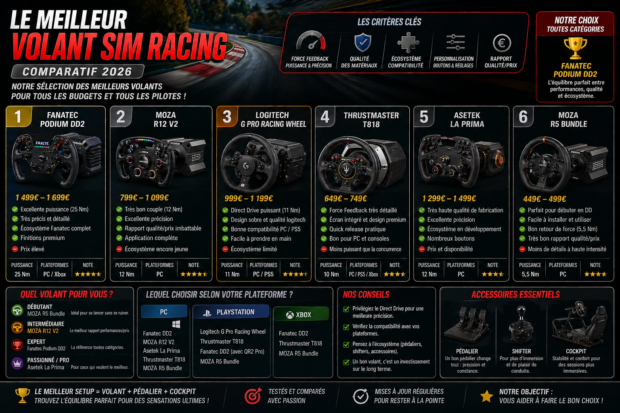 meilleur volant sim racing