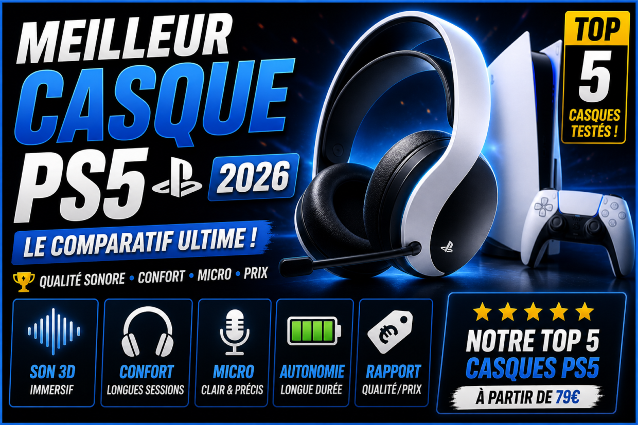 Top 5 meilleur casque PS5 (2026) – Le n°3 va te surprendre !