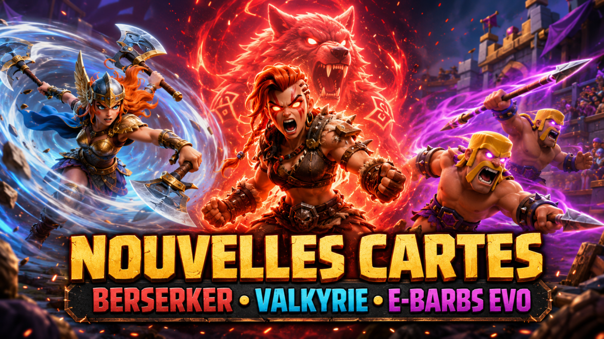 nouvelles cartes d'aout clash royale